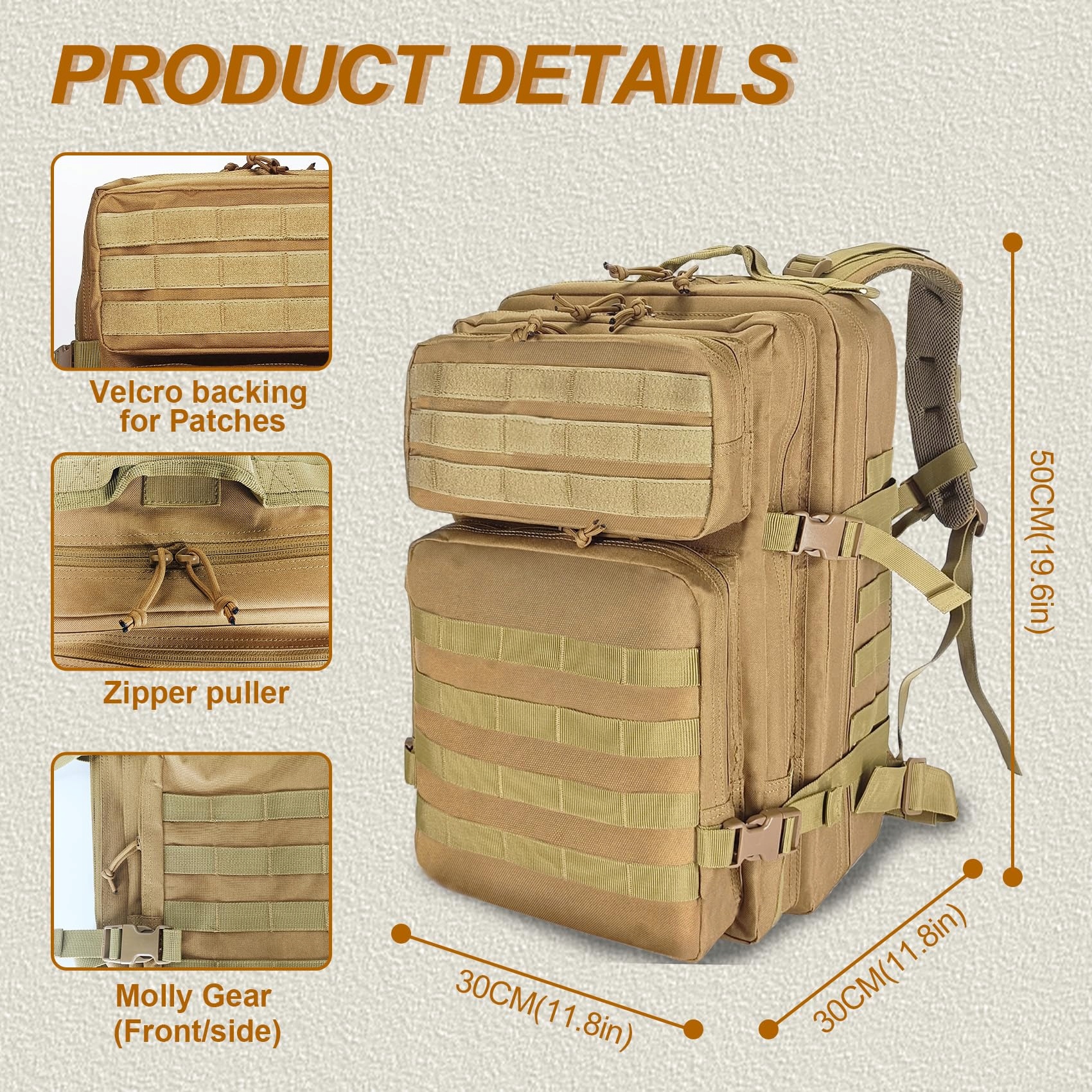 HEMSO Plecak Taktyczny 45L Wodoodporny Outdoor Męski — miniatura 2
