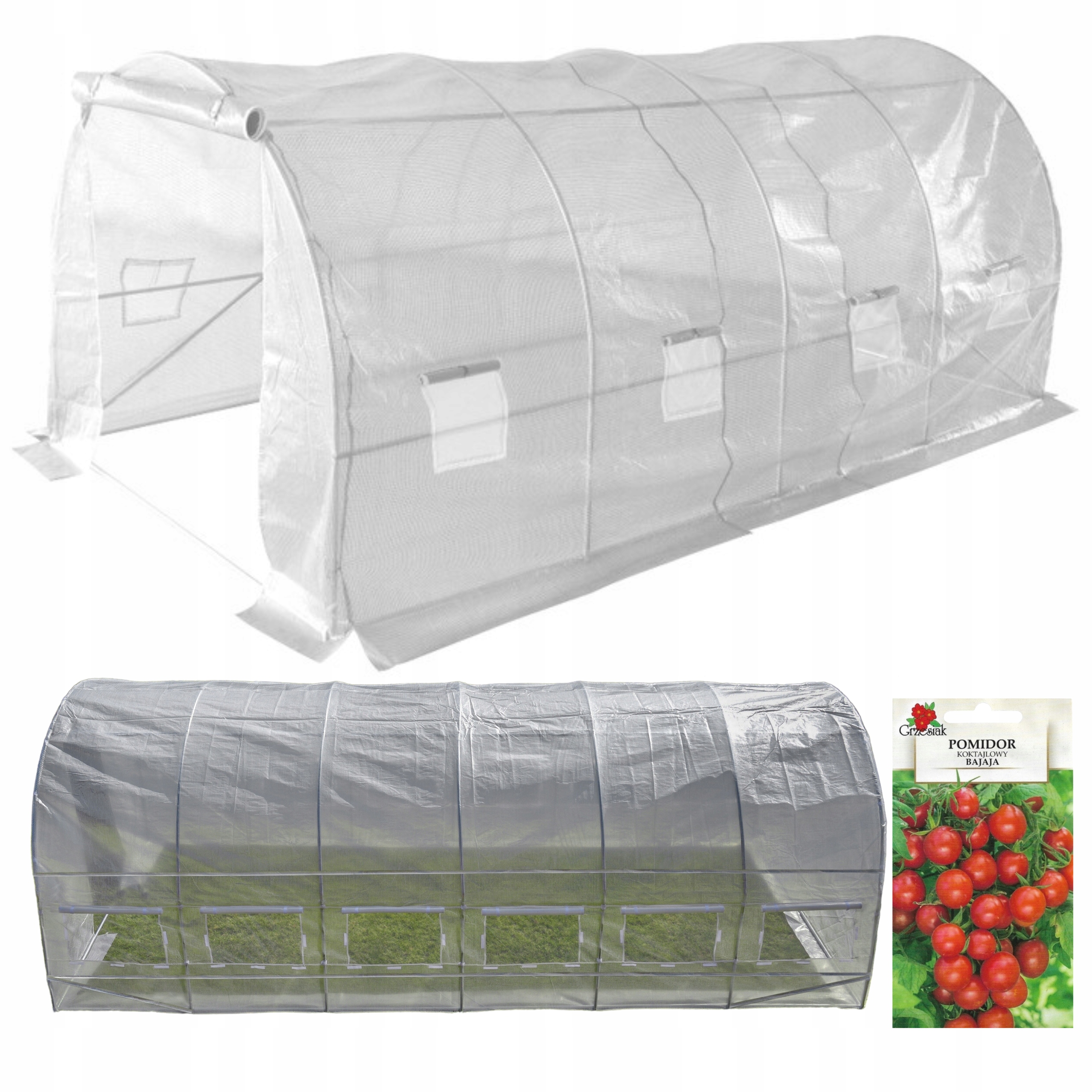 

Tunel Foliowy 3x6 18m2 Ogrodowy Szklarnia Foliowa