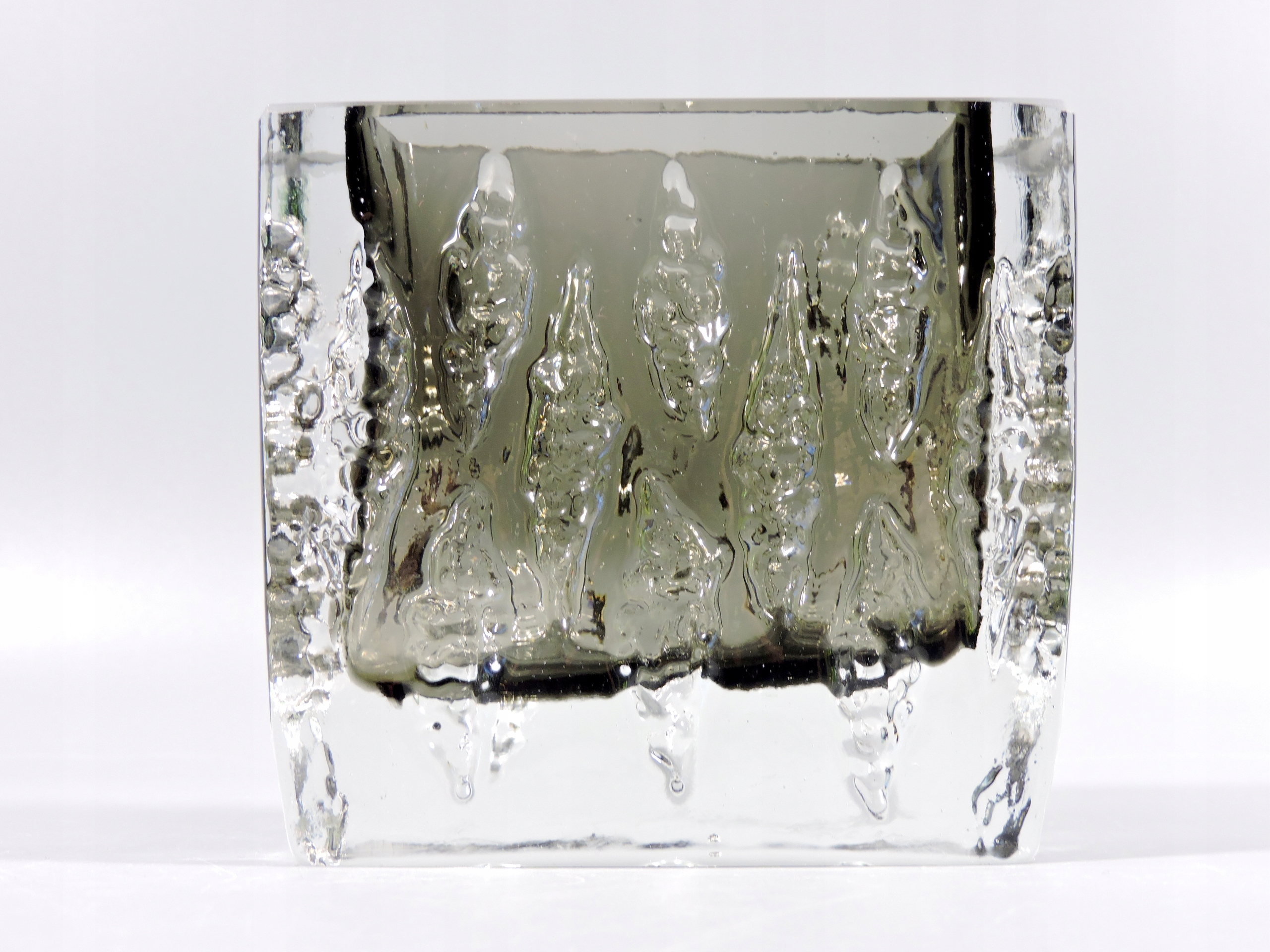 Wazon Ingrid Glass design Block 1970 autor szkło artystyczne