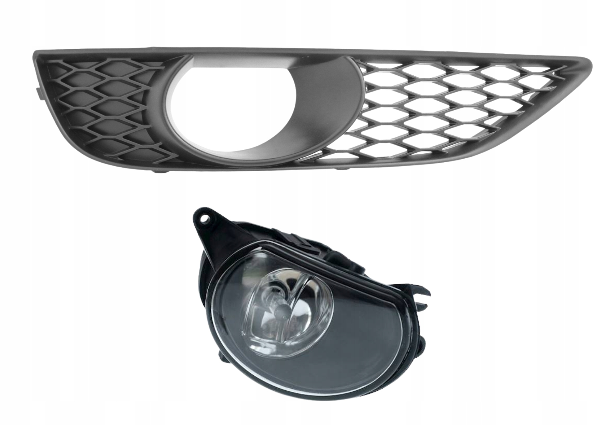 Audi Q7 4L S Line 2009- Atrapa Mřížka Nárazníku Pravá Halogenová Lampa Pravá