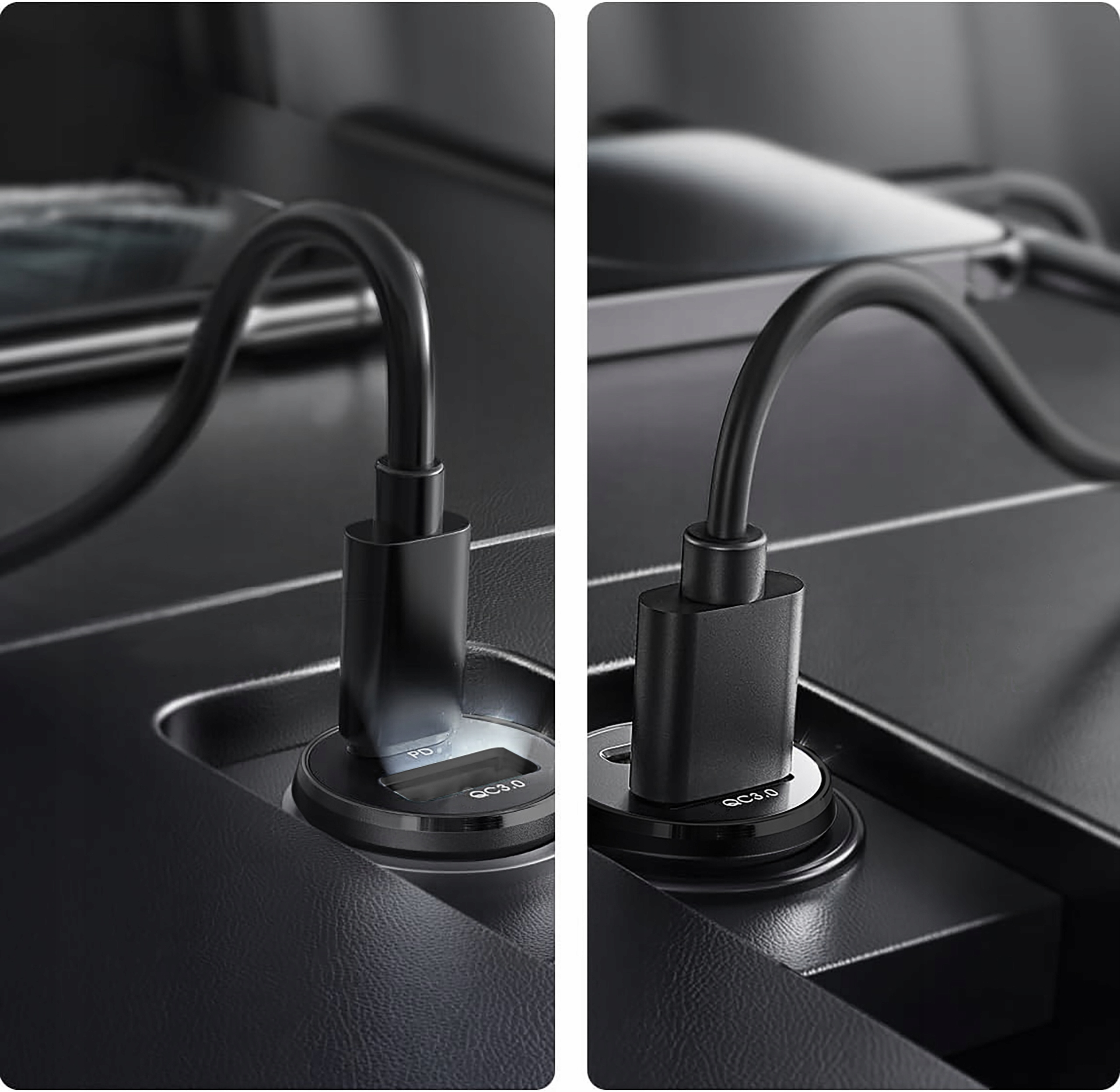 SZYBKA MOCNA Ładowarka Samochodowa USB USB-C TYP-C QC 3.0 PD 30W Kod producenta L28