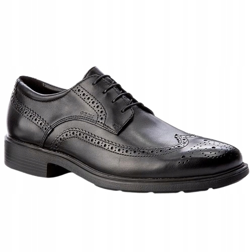 Geox Pánské Polobotky Černé S Koženým Logem, Velikost 42