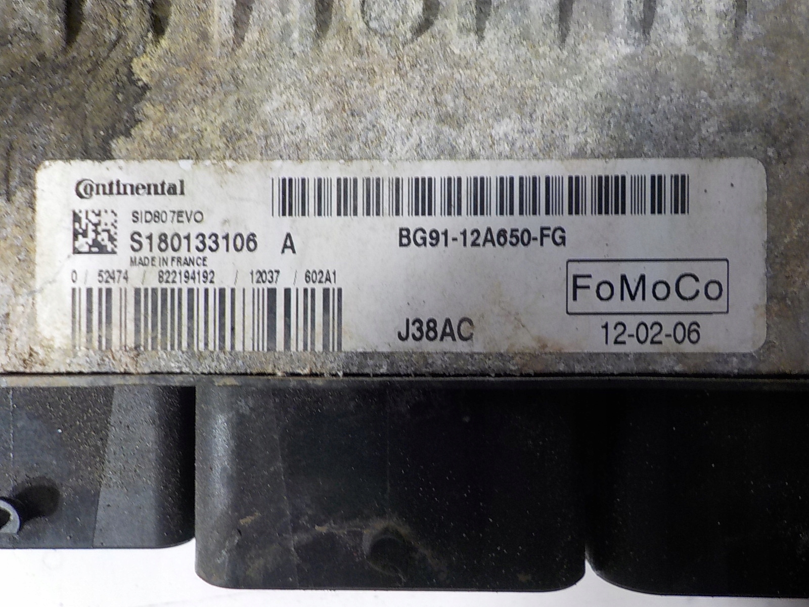 FORD MONDEO IV MK4 computer control unit BG91-12A650-FG S180133106A
