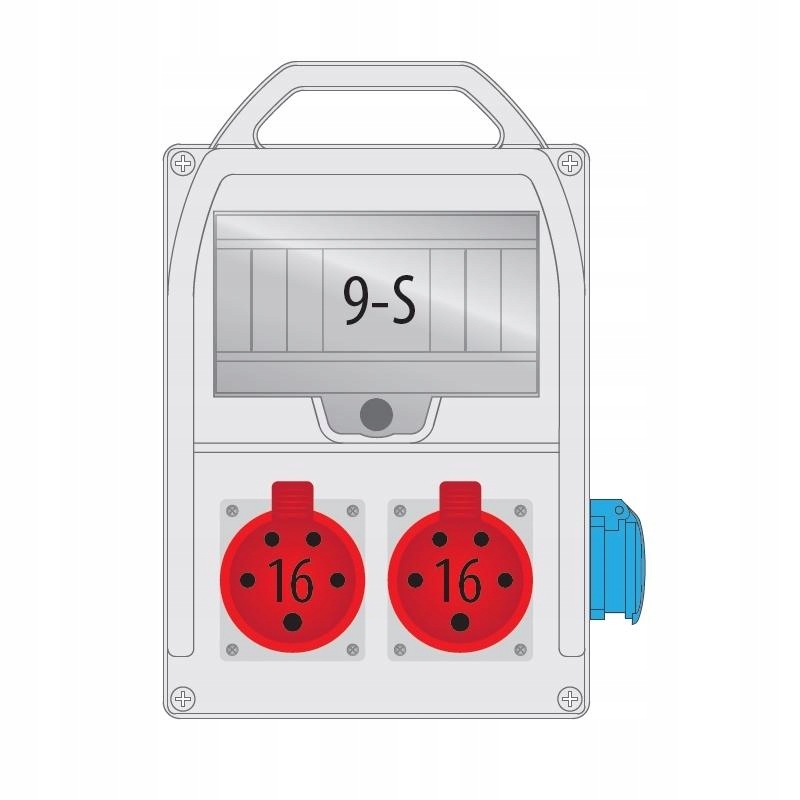 Rozvaděč R-Box 300R nástěnný IP44 2x16A 5P 1x230V 9 modulů Plast