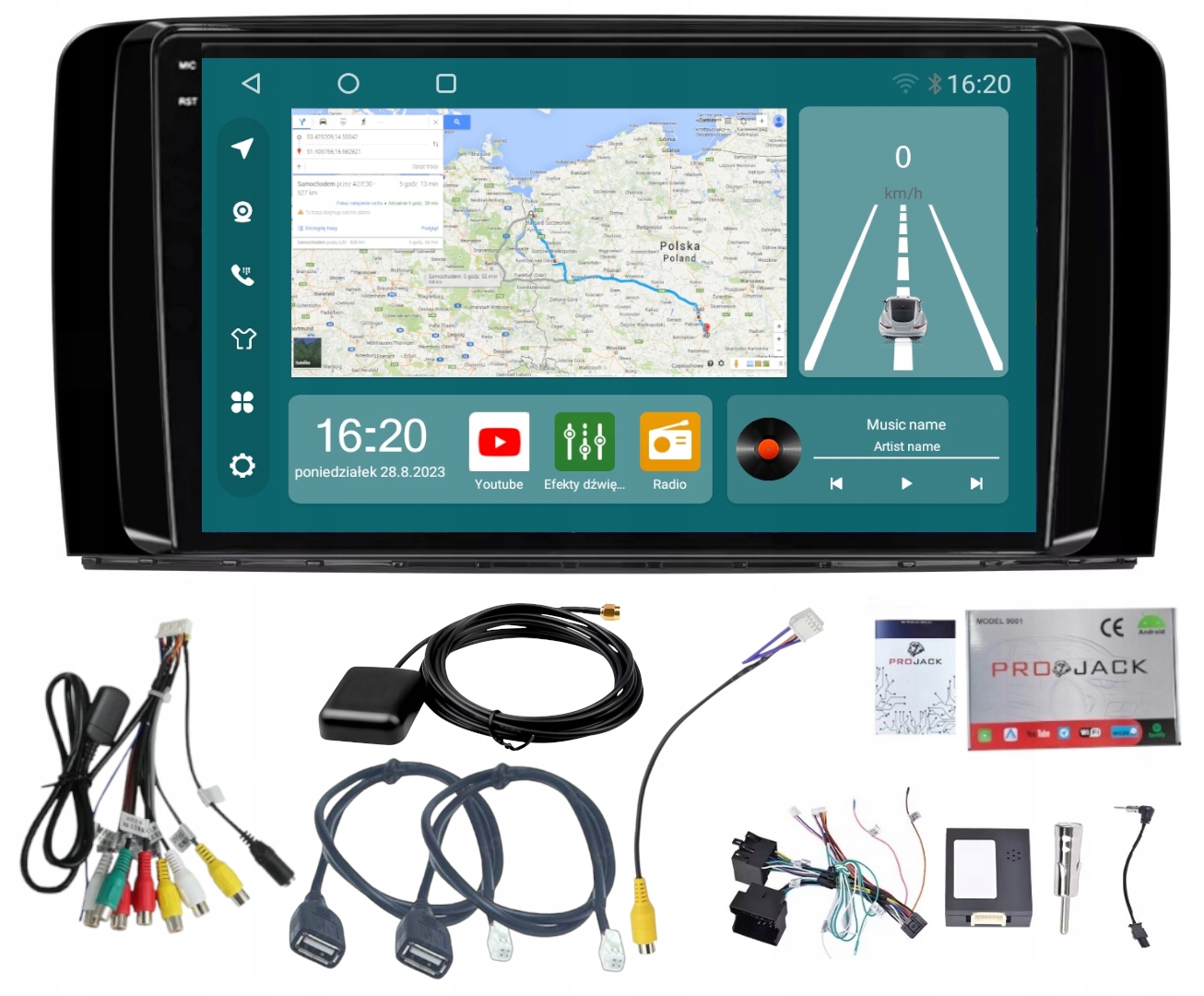 Rádio Navigace Mercedes R Třída 2006-2014 Carplay Android Auto 8/256GB Sim