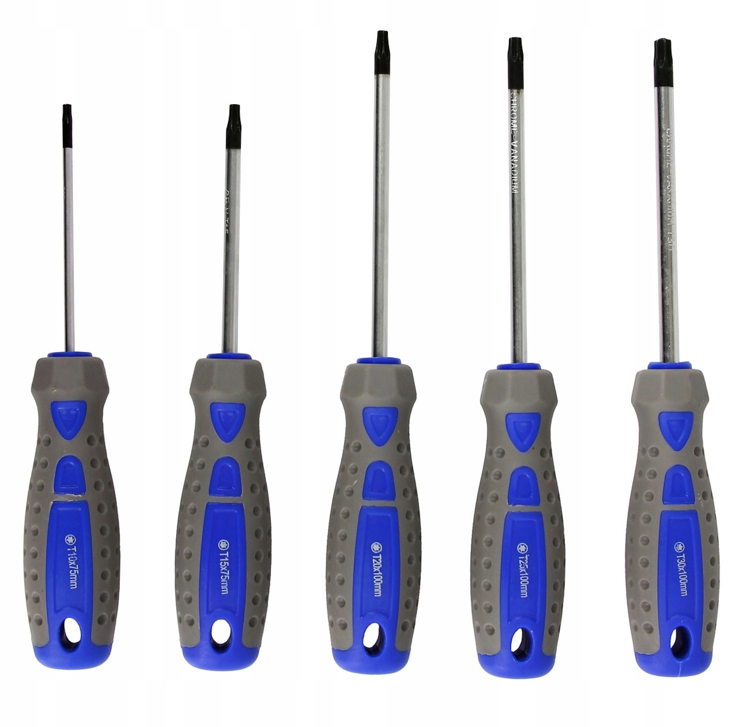 

Zestaw Śrubokręty Wkrętaki Torx T10-T30 Magnes 5EL