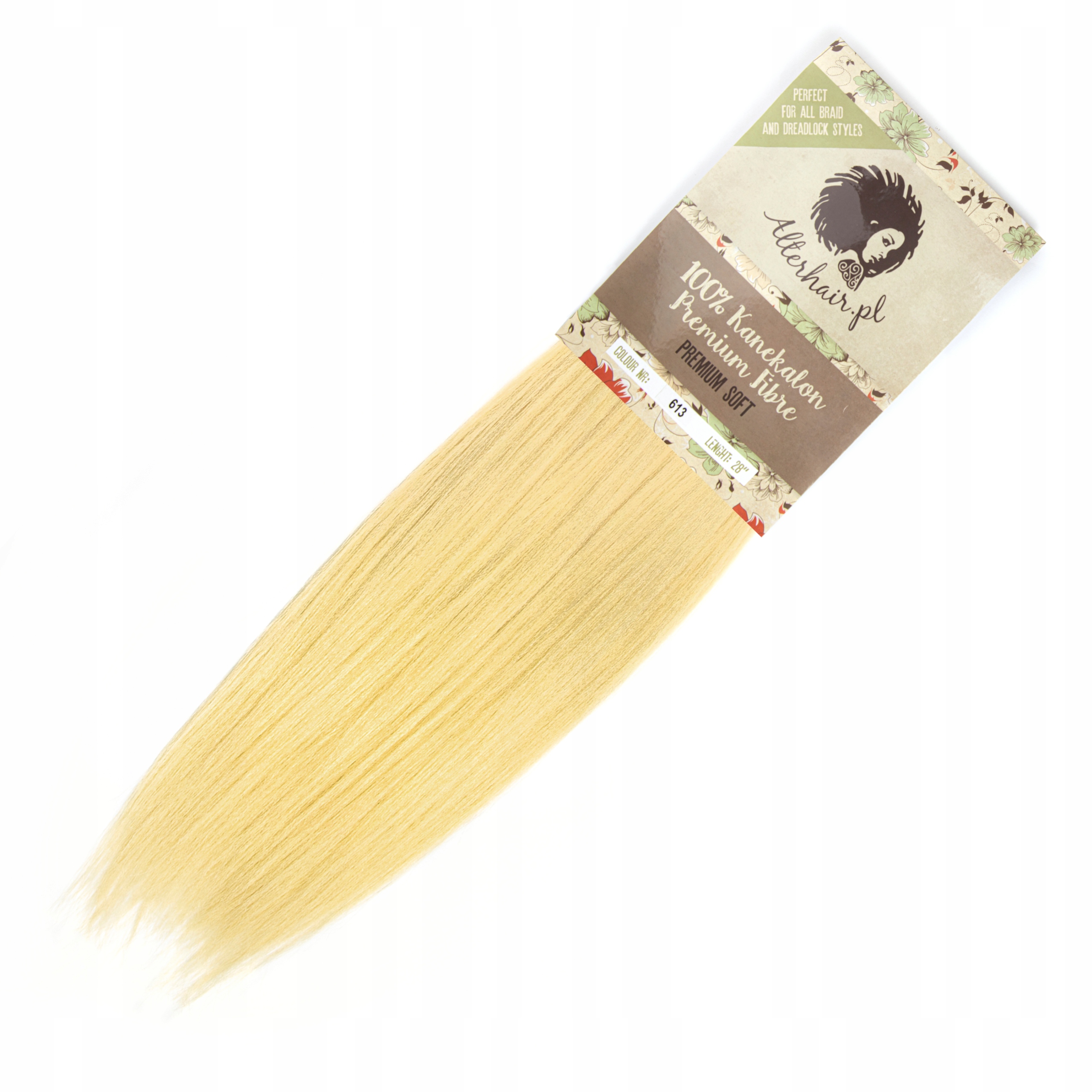 WŁOSY SYNTETYCZNE Pre-Stretched #613 PLAT. BLOND