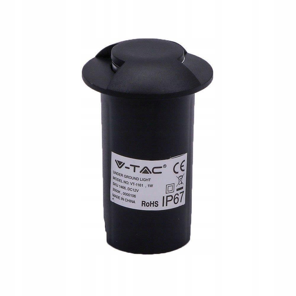 Led nájezdová lampa 1W 2-stranná černá IP67 V-tac VT-211466