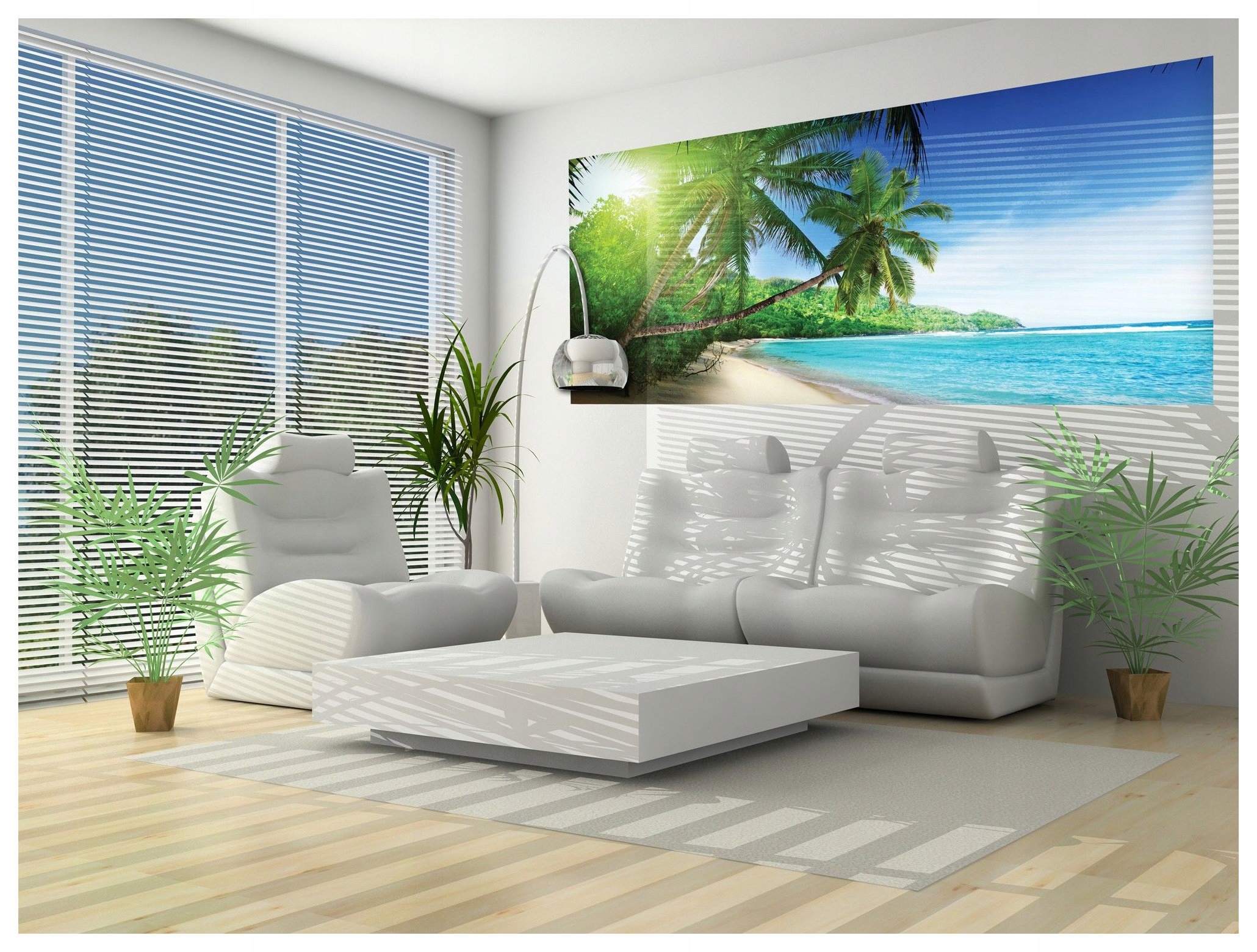 Fototapeta Pláž Moře Palmy Ráj 250x104 Relax Exotika Odpočinek lepidlo