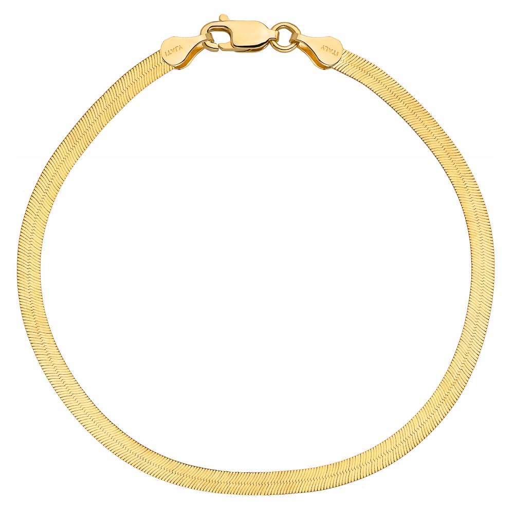 Náramek ze zlata 585, páska bez kamenů 19 Cm jako dárek 2.94 g dárek