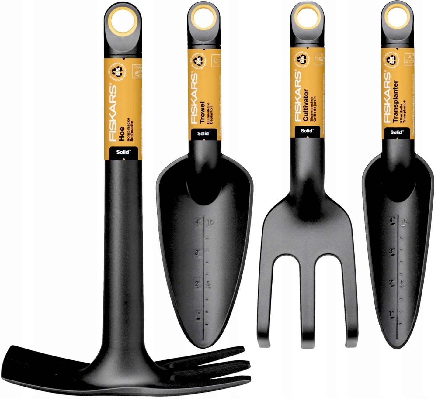 Fiskars Zahradnické Nářadí Set Lopatka Hrábky Motyčka Drápky 4 ks