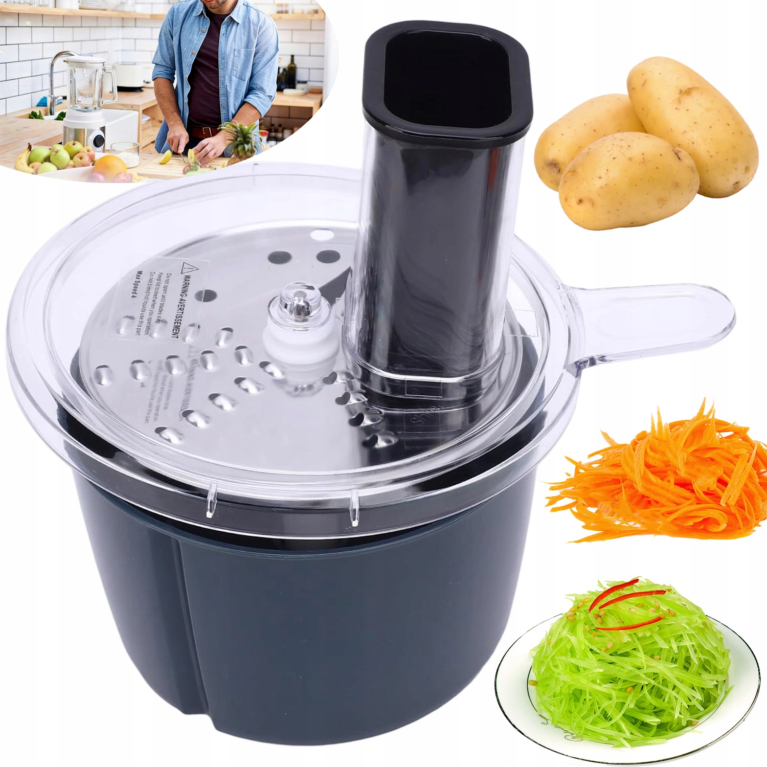 Krájecí Nástavec Kráječ Struhadlo Kráječ Zeleniny Pro Thermomix Nástavec