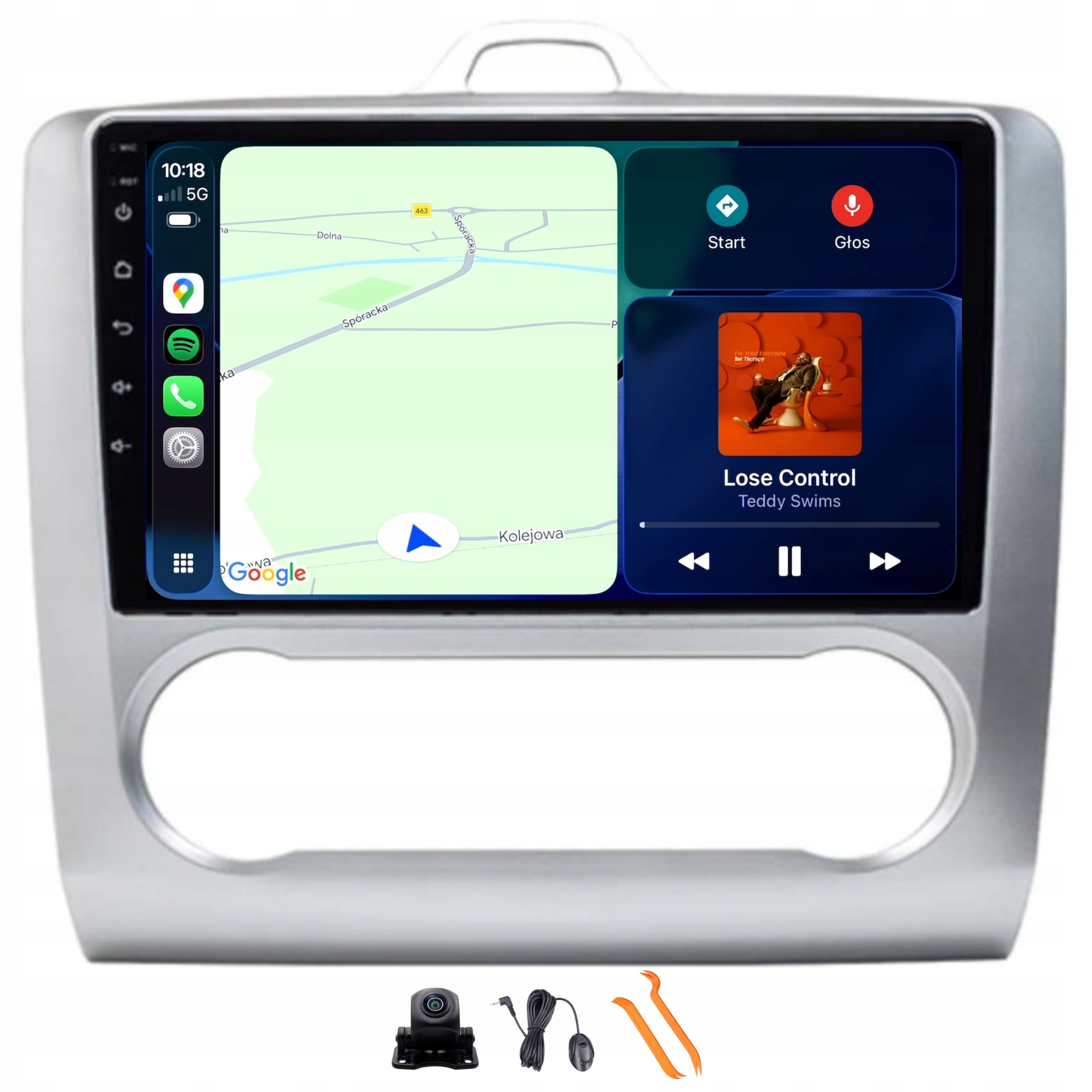 Radio Android Nawigacja VQ230 Qled Carplay Lte Gps Ford Focus MK2 2 04-11