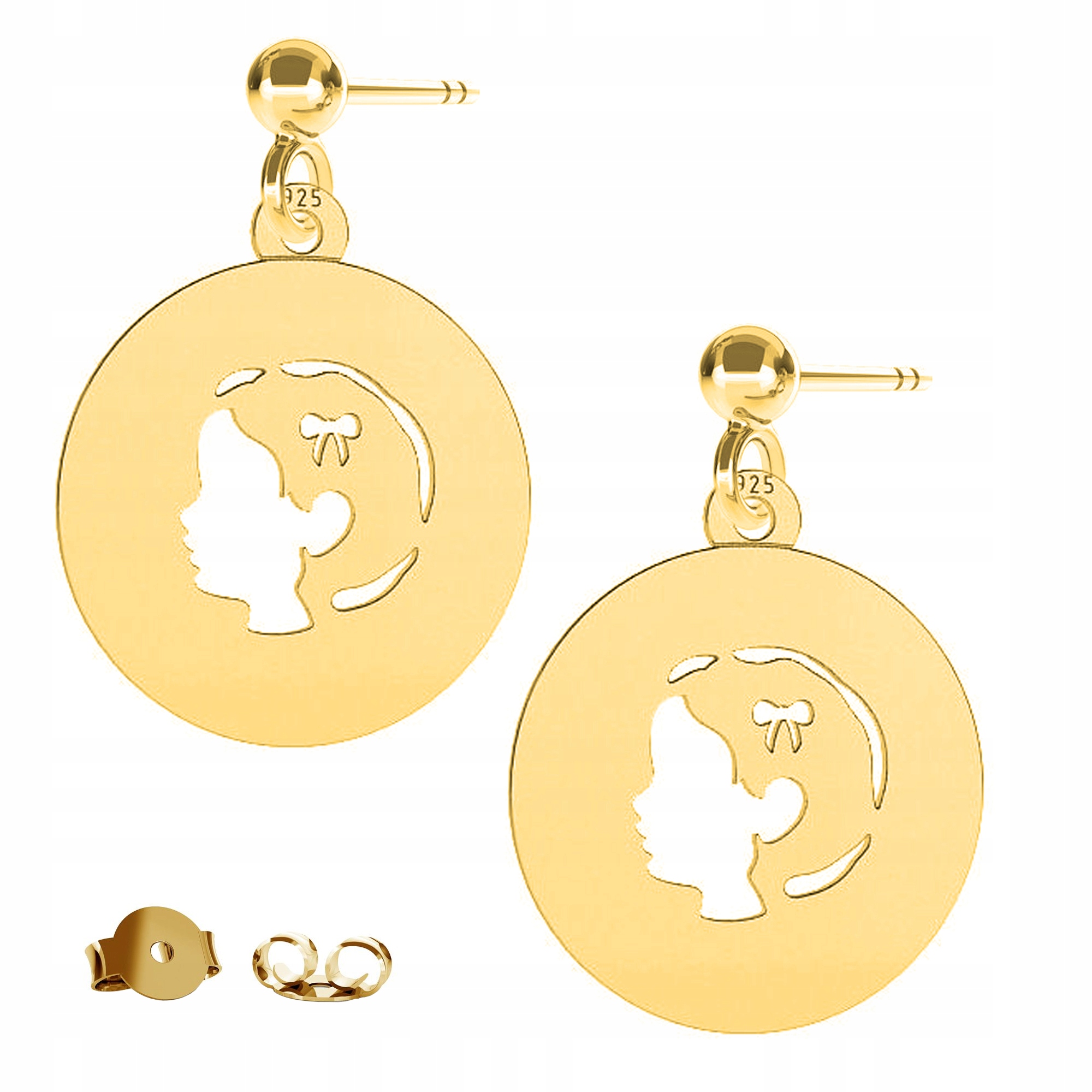 Náušnice zlaté Dívka Girl 925