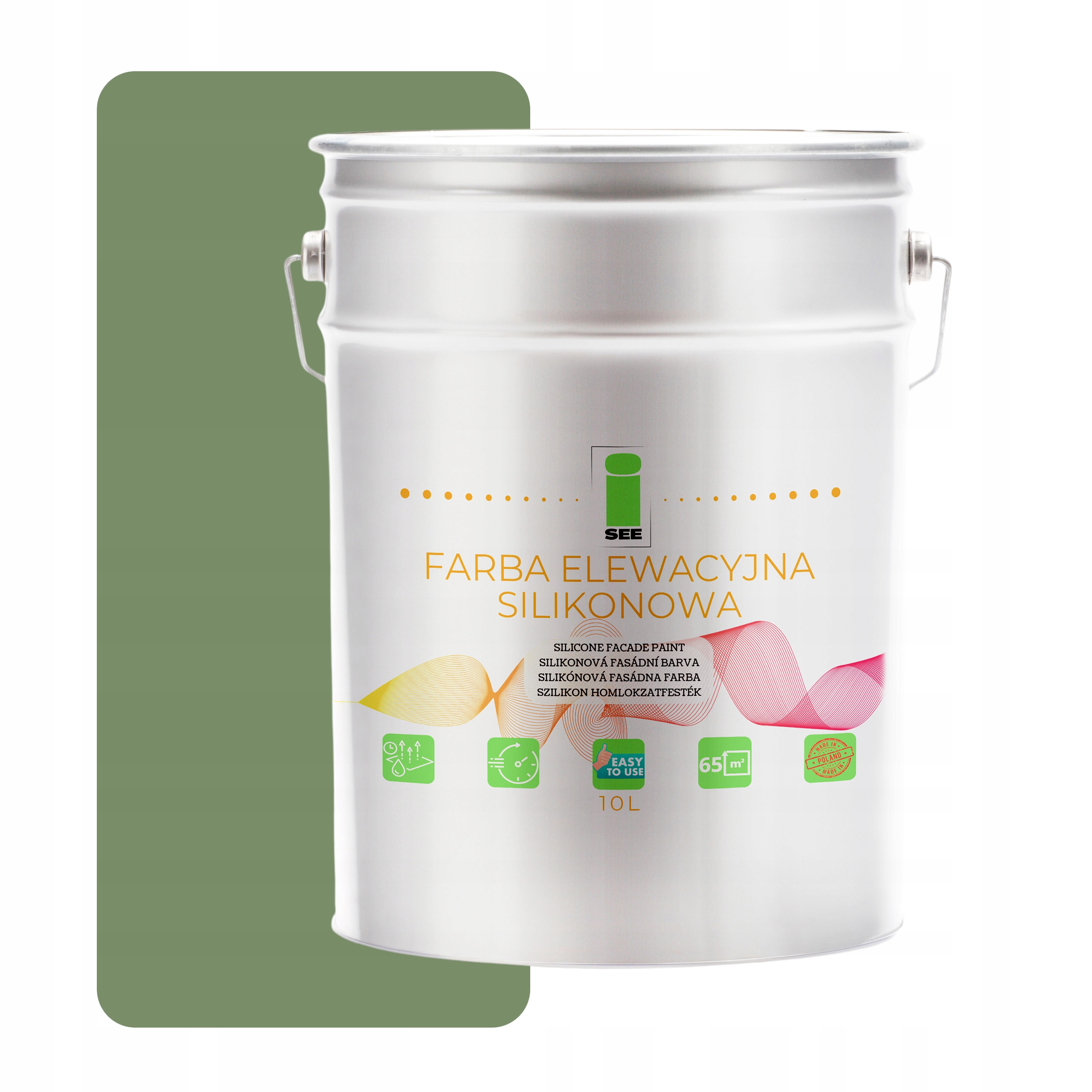 Silikónová Fasádna Farba Zelená Olivová 10 L Antihniloba