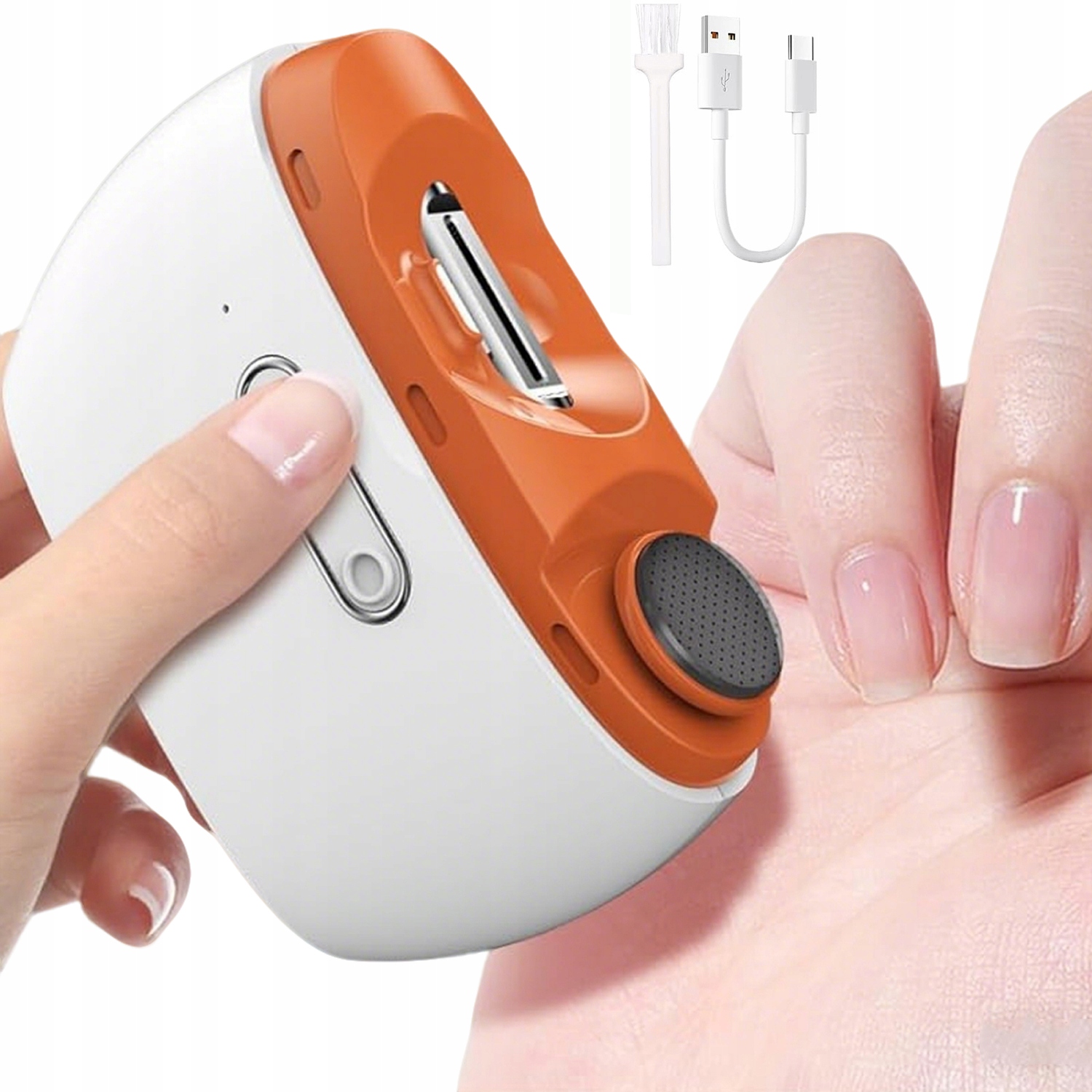 2V1 Elektrický Automatický Kleštičky Na Nehty S Led Světlem