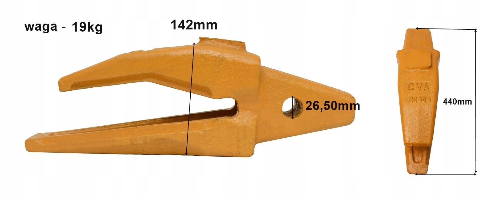 ADAPTER ZEBA J460 CVA Machine type Excavator