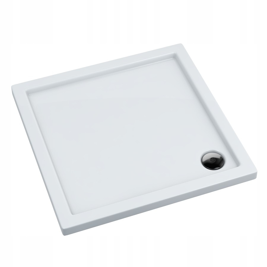Brodzik akrylowy Caspar Standard Plus kwadratowy 90 x 90 x 5 cm biały Sch