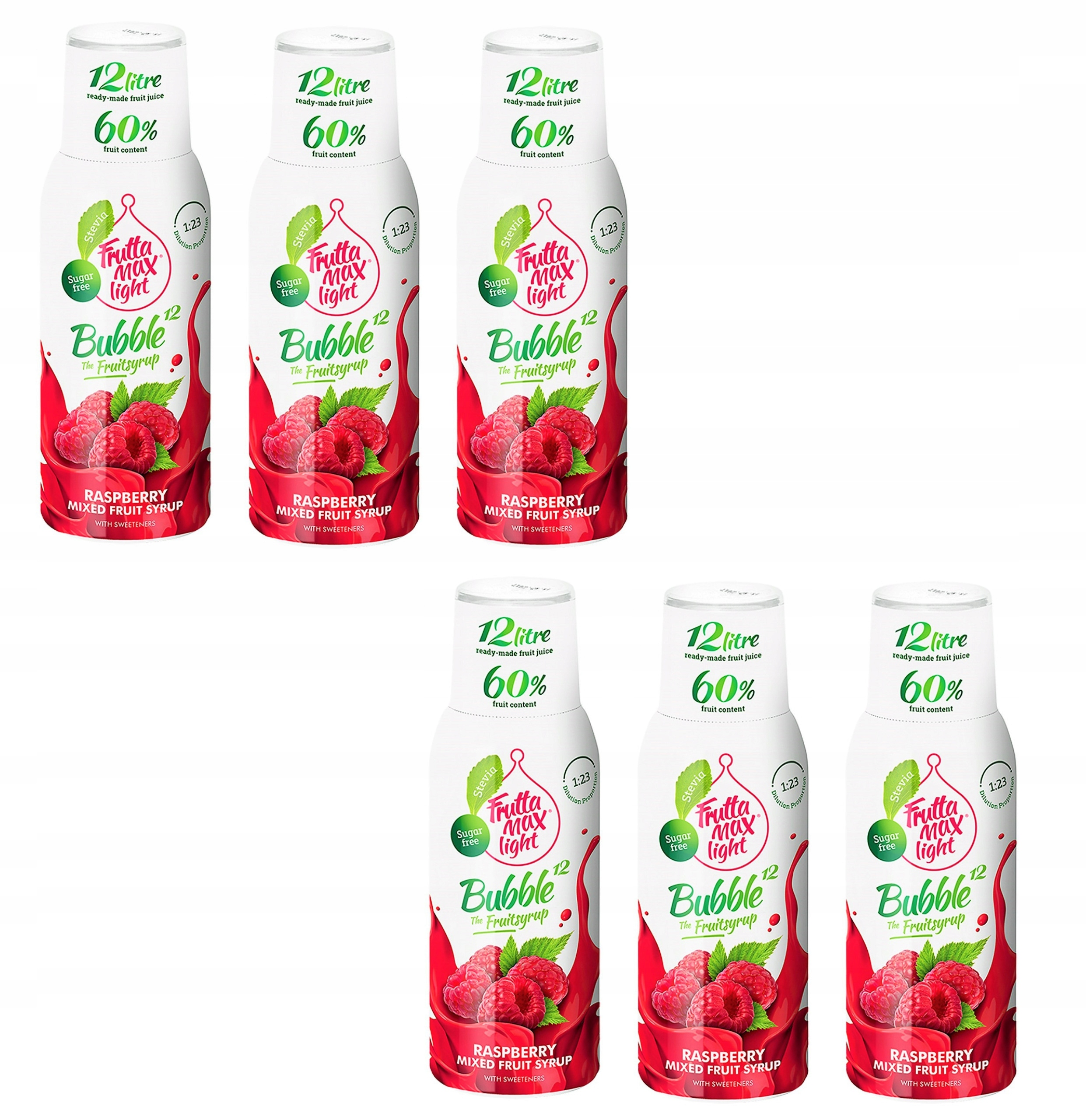 Syrop do saturatorów Fruttamax Malina Light 6 x 500 ml