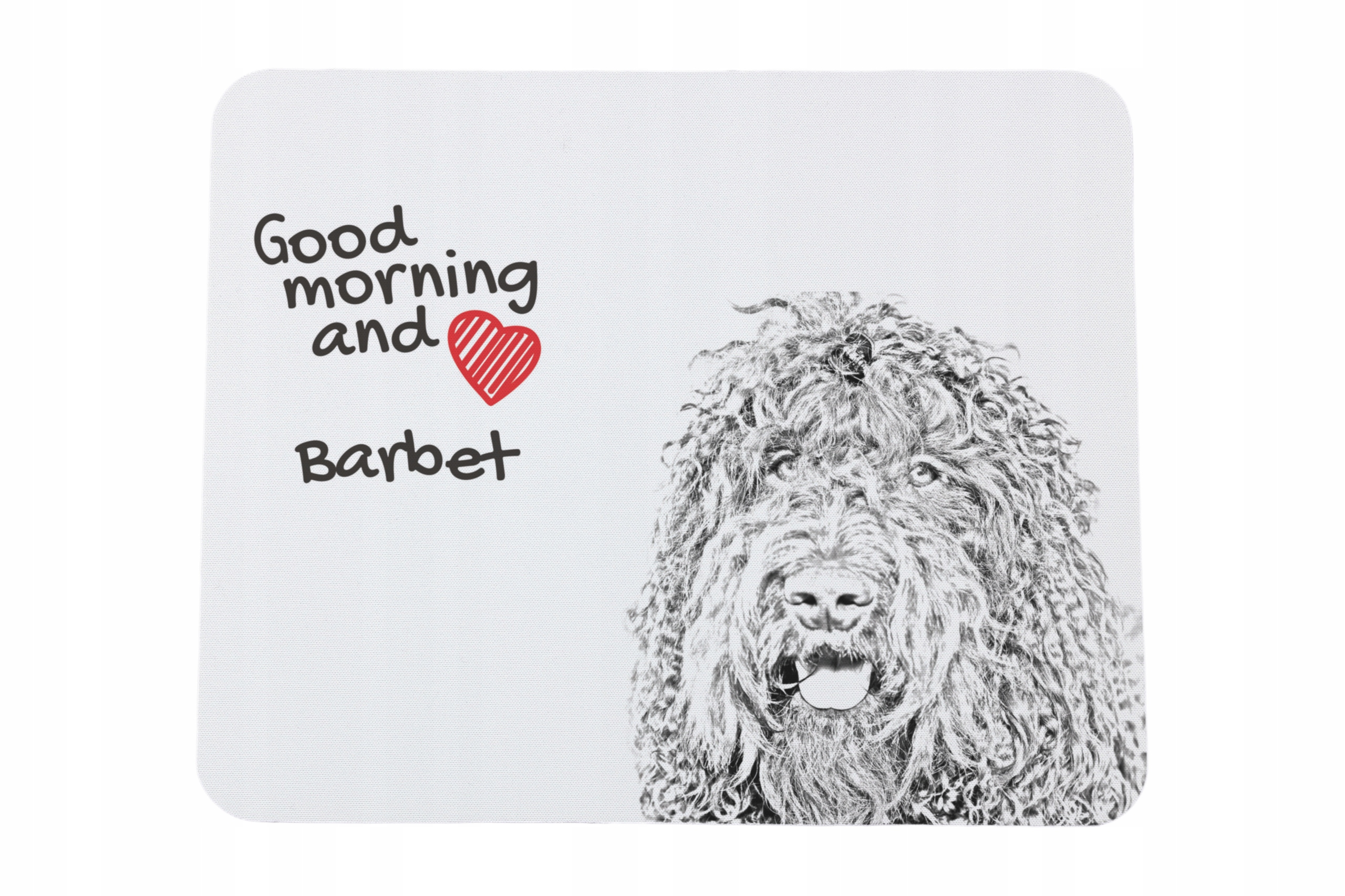 Barbet, Francuski pies dowodny podkładka pod myszkę z nadrukiem, personal