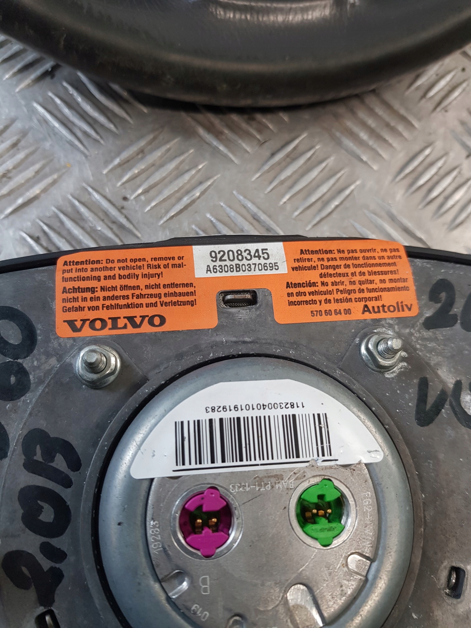 volante MULTIFUNKCJA airbag airbag 9208345 VOLVO S60 e 01R