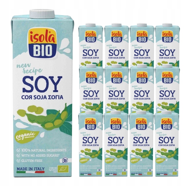 Levně Isola Bio 12 x Bezlepkový sójový nápoj Bio 1 l