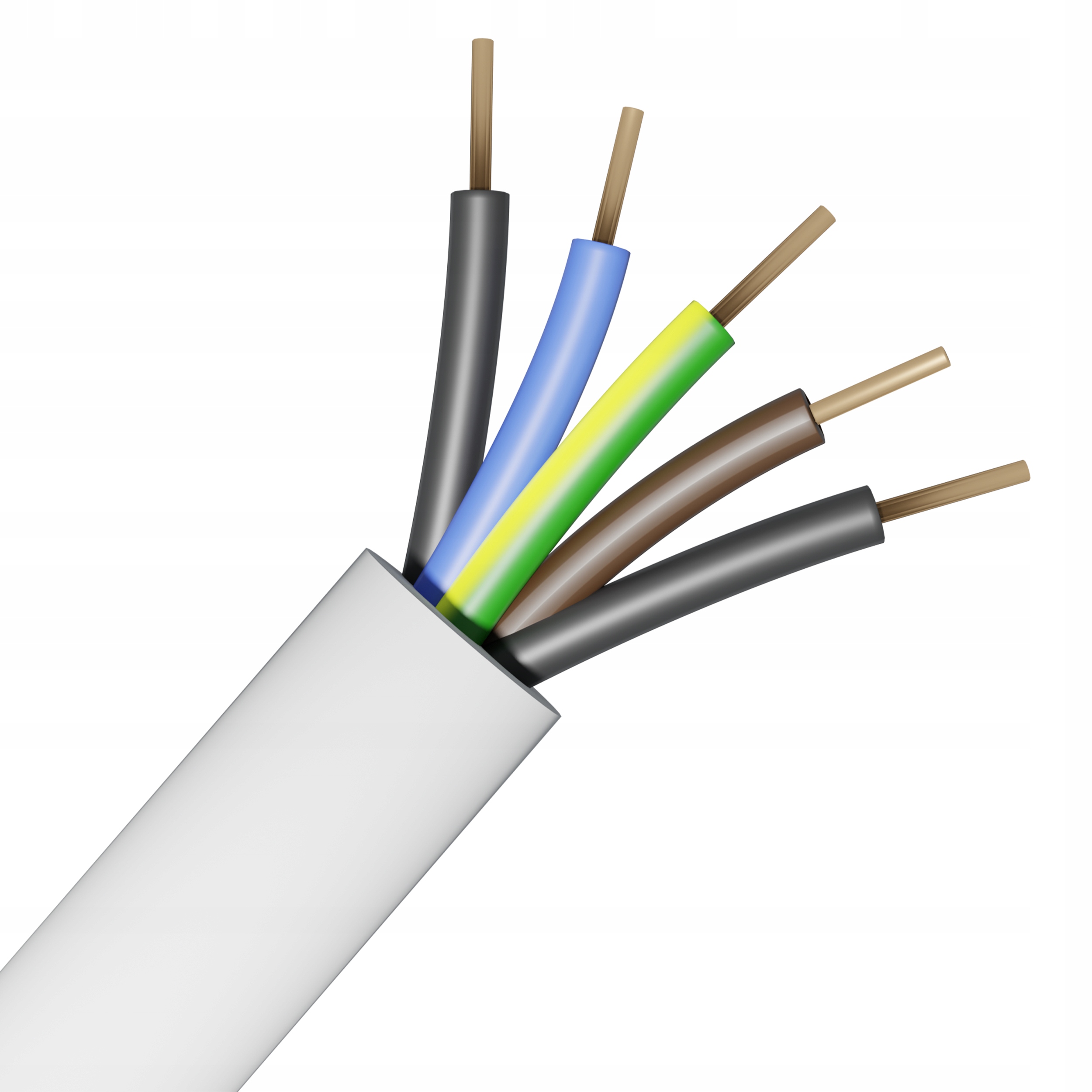 Przewód kabel linka Owy 5x1,5 300/500V 100m