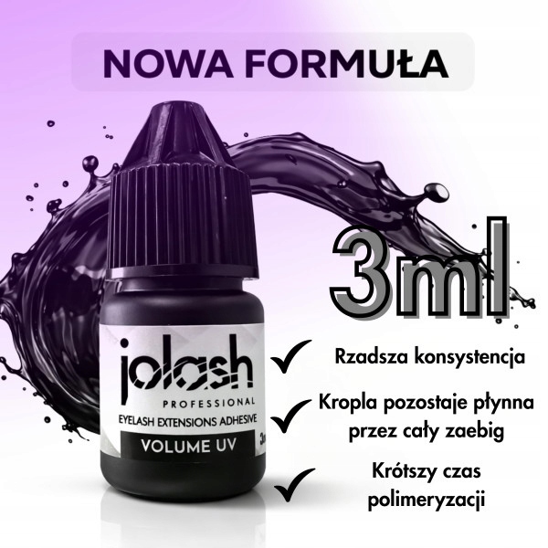 Klej Jolash Volume Uv -czarny Klej Do Przedłużania Rzęs 3ML