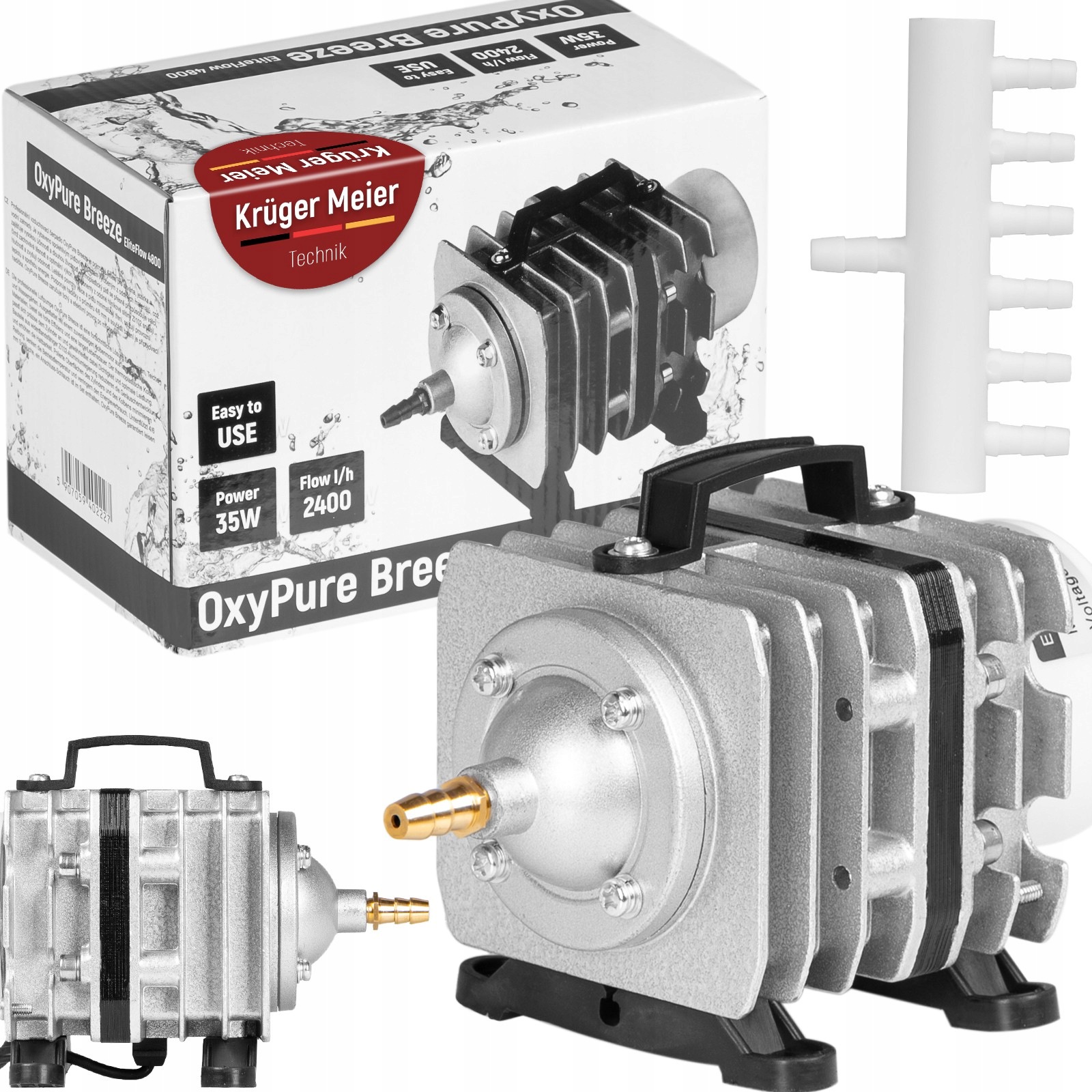 Provzdušňovač, Čerpadlo Do Jezírka 2400 L/h 35 W, 6 Výstupů Kruger Meier