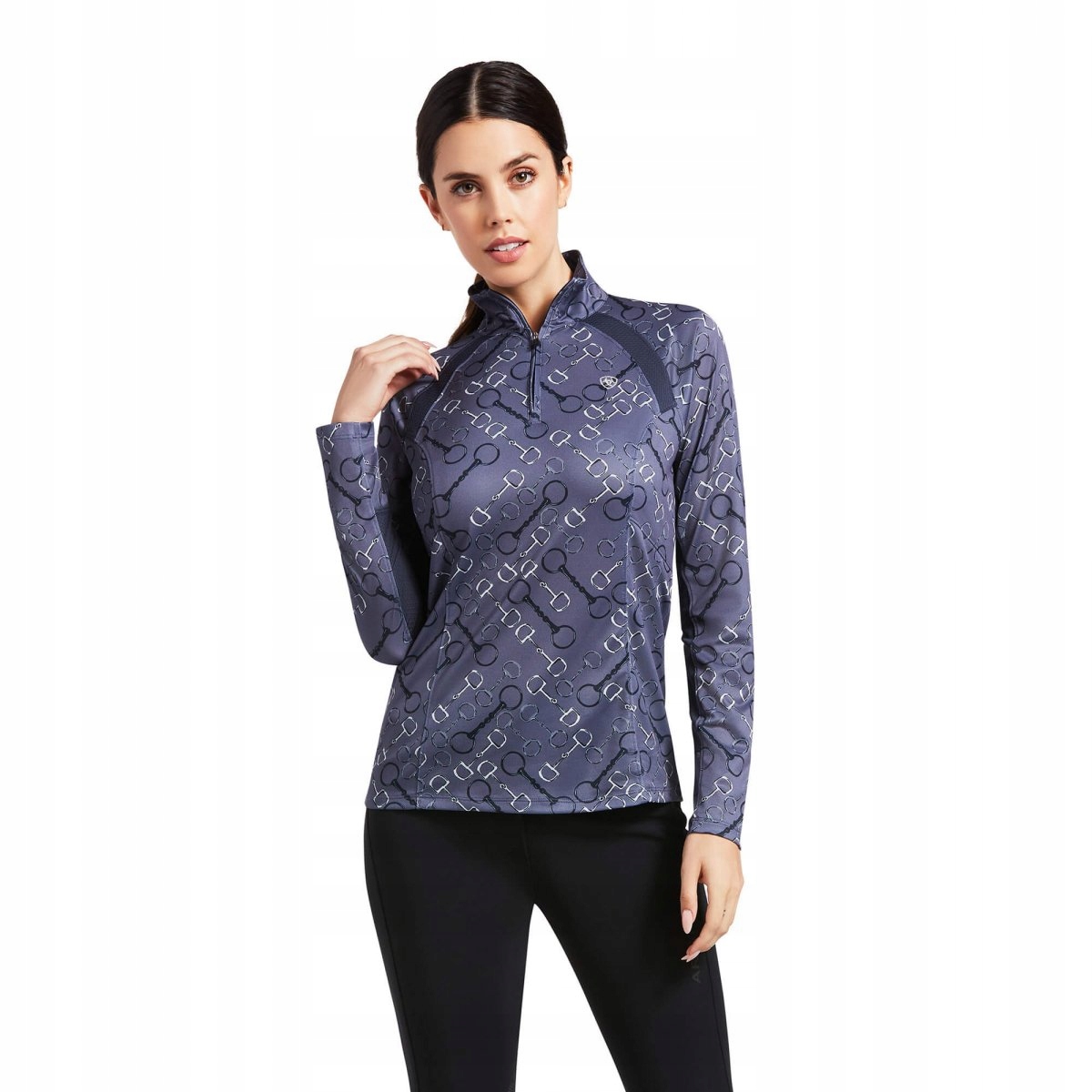Bluzka damska Sunstopper 2.0 Ariat charcoal bit print M