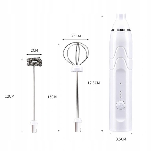 SPIENIACZ MLEKA Mini MIKSER ELEKTRYCZNY UBIJACZ Średnica liny 1 mm