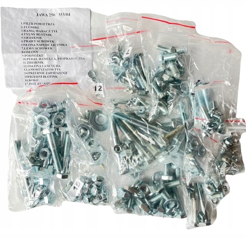 Nová Sada Šroubů Šrouby Pozinkované Jawa 250 Kyvacka