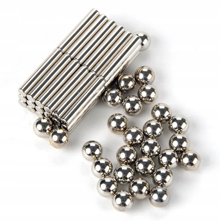 KULKI KLOCKI MAGNETYCZNE KONSTRUKCYJNE SREBRNE NeoCube 8 mm 63 elementy Marka Nobo Kids