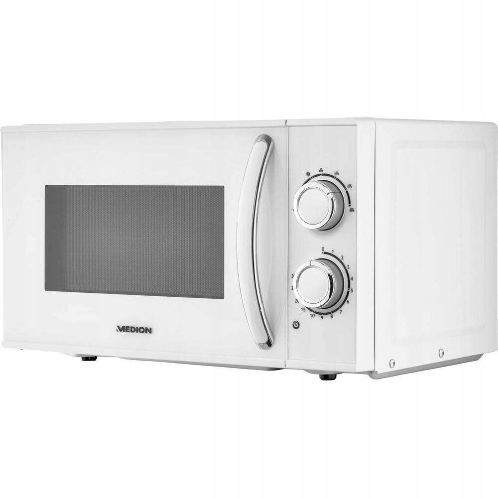 Kuchenka mikrofalowa Medion, mikrofalówka, dwa pokrętła, 17L, 700W, biała