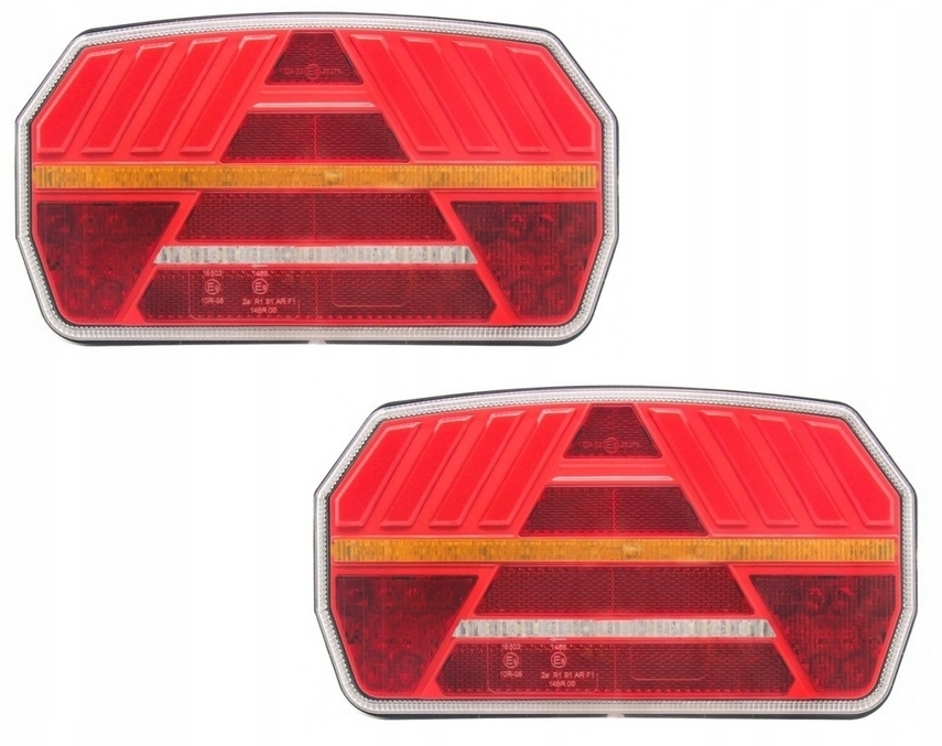 LAMPY TYLNE LED PRZYCZEPA PRZYCZEPKA TRÓJKĄT 12/24