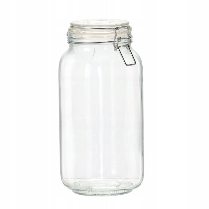 

Słój szklany 2,2L 2000ml Kwadratowy z klamrą weck