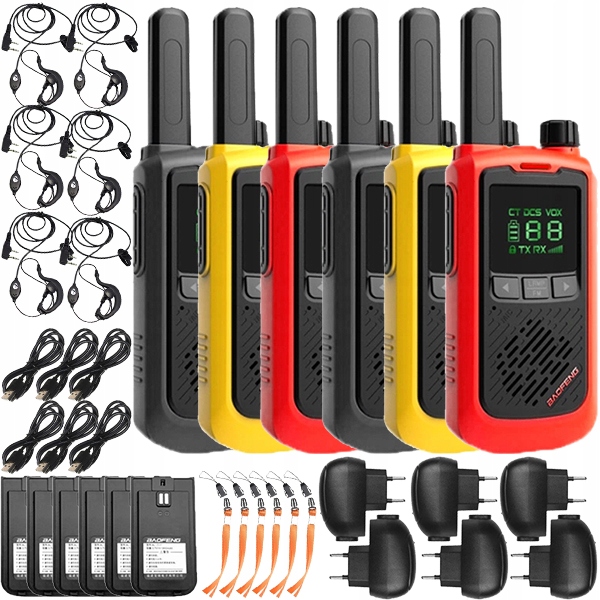 WALKIE TALKIE KRÓTKOFALÓWKA ŁOKI TOKI BAOFENG 6szt