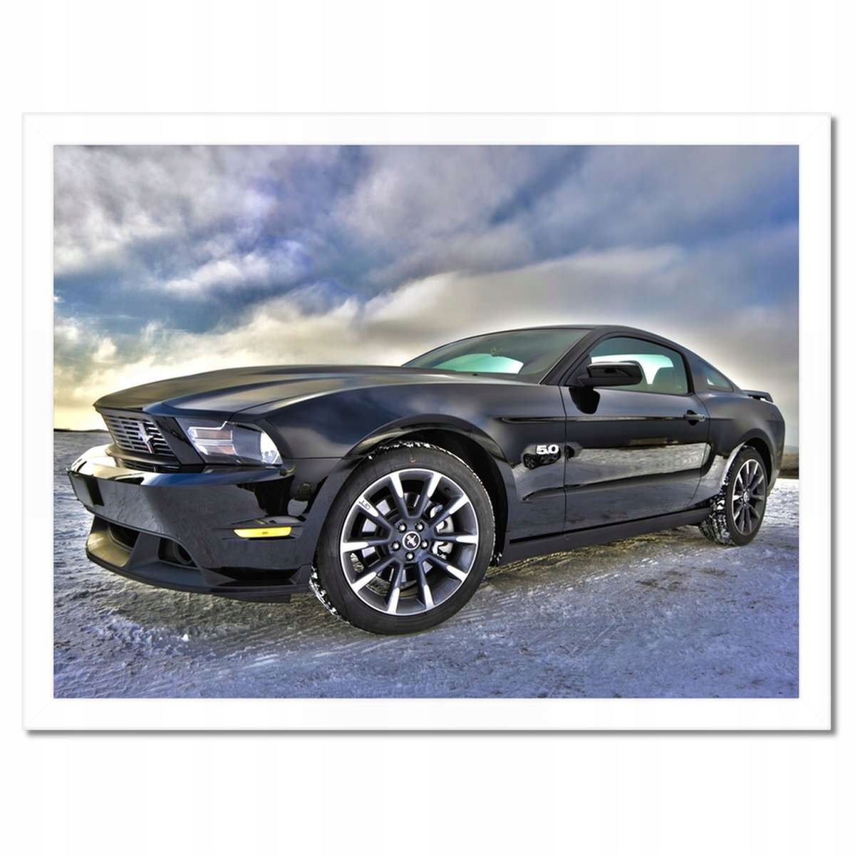 Plakáty v rámu 40x30 Ford Mustang v zimě