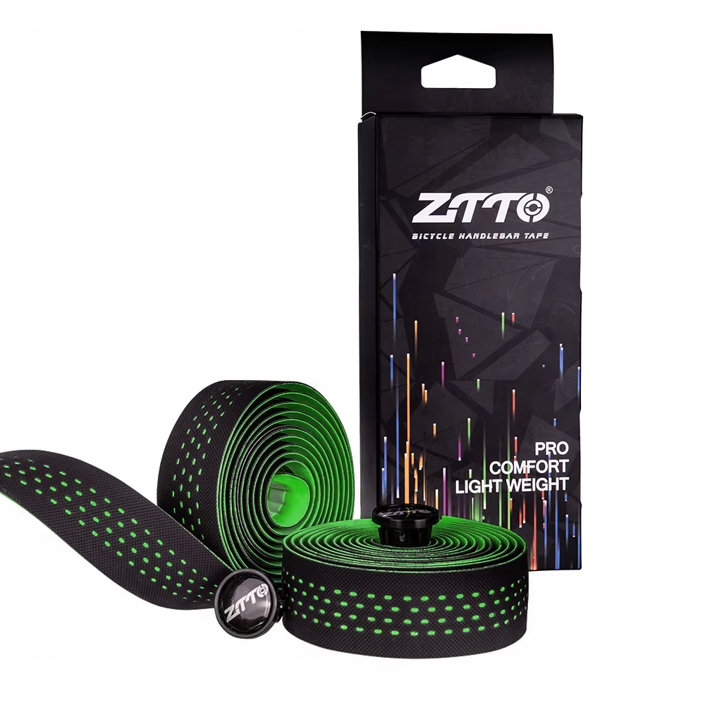 Owijka Rowerowa Ztto Grip, chwyty na kierownice Eva Pu korki Klej Zielona