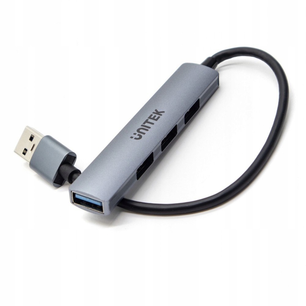 Unitek Hub Usb-a; 3x Usb-a 2.0; 1x Usb-a 5 Gbps Aluminiowy