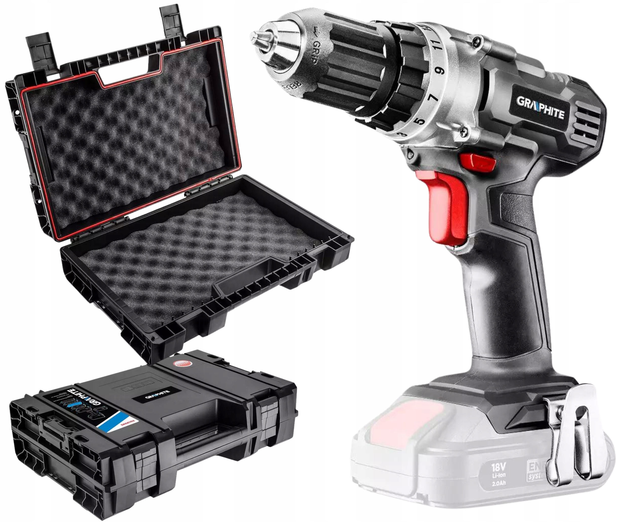 Zestaw Wiertarko Wkrętarka Akumulatorowa Energy+ 18V Walizka 11L Graphite
