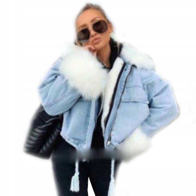 

Kurtka Jeansowa Z Futerkiem Katana Futerko Miś XL