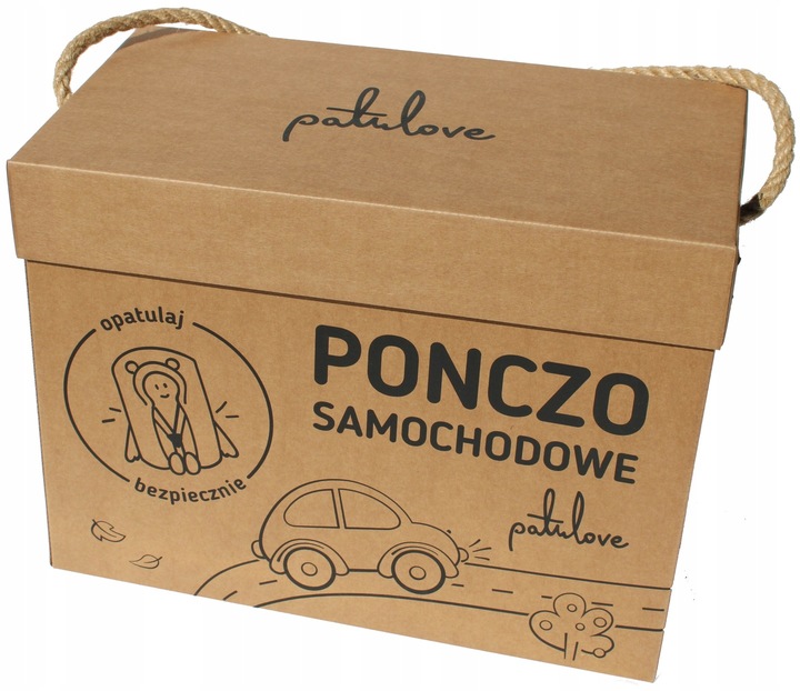 PATULOVE Ponczo samochodowe BASIC Choco Długość (cm) 80 cm