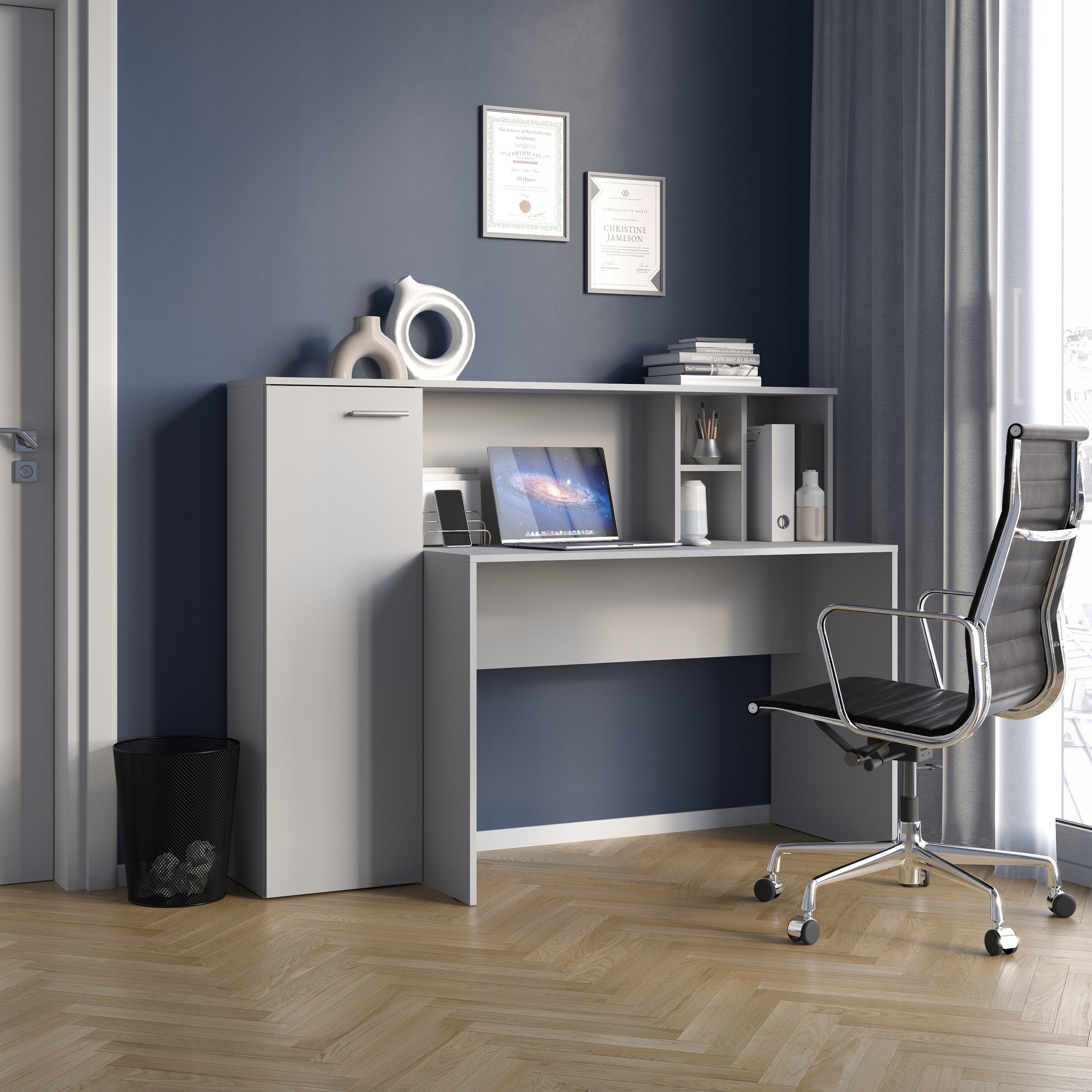 Стол книжный шкаф белый коврик FUN мебель-Craft