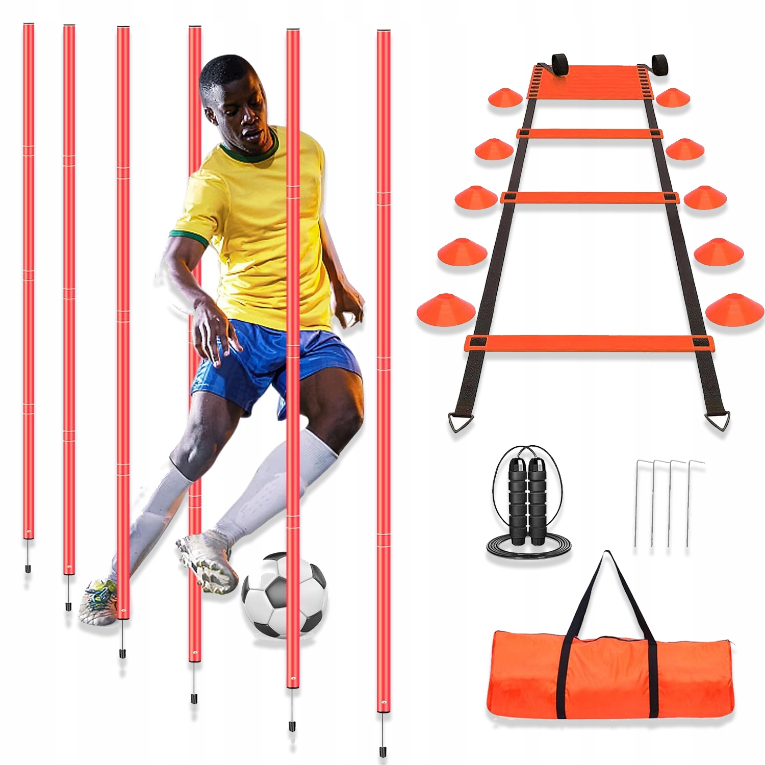 Sada Pro Fotbalový Trénink Agility Sloupky 1.8 M Pro Psy A Sportovce