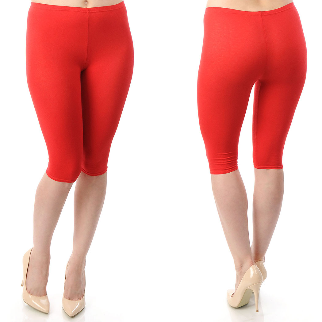 

Legginsy Bawełniane Getry Leginsy 3/4 Czerwone XXL