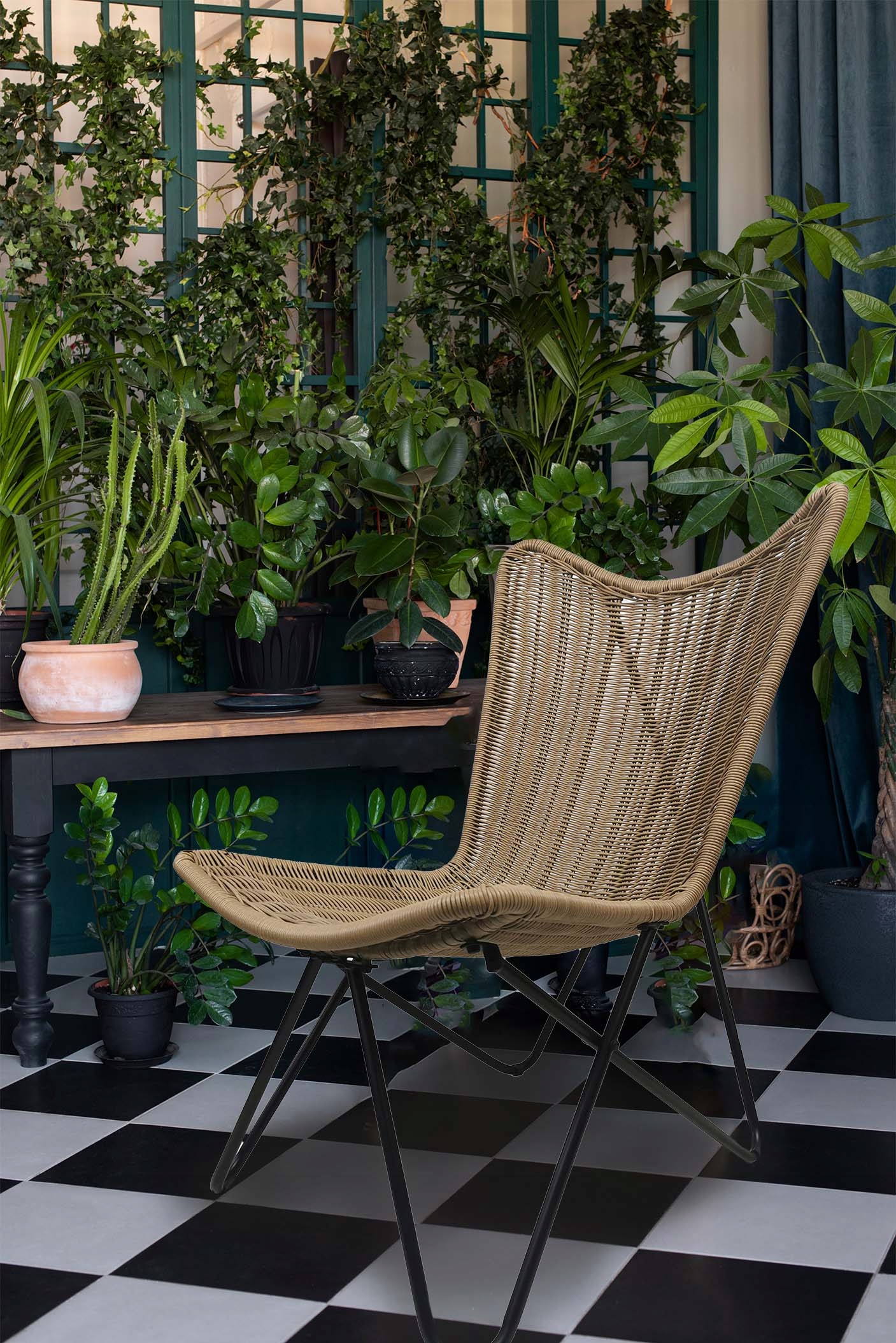 FOTEL OGRODOWY MOCNY LEŻAK BOHO DO OGRODU SALONU BALKON TARAS RATTAN RIMINI Stan opakowania oryginalne