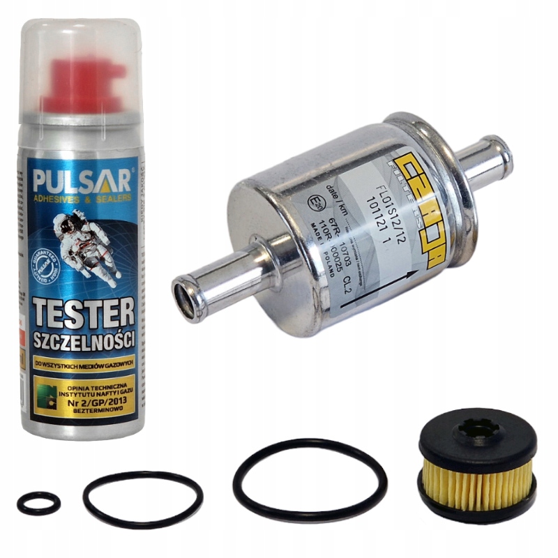 FILTR DO GAZU LPG CZAJA FL 12/12 + FILTR FC VALTEK Z ORINGAMI + TESTER