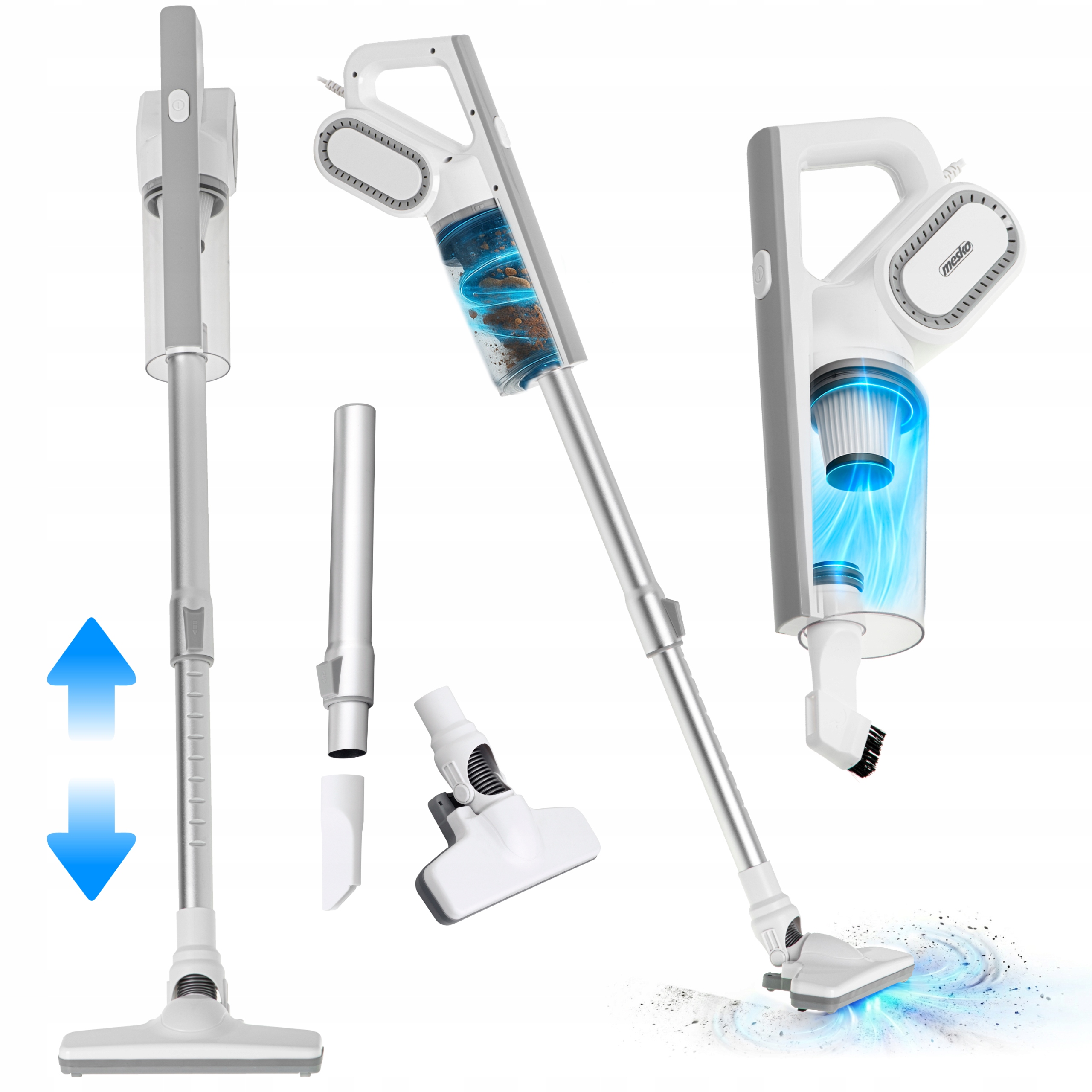 Odkurzacz Cyklonowy Pionowy Ms 7058 Mocne Ssanie, Łatwe Sprzątanie!