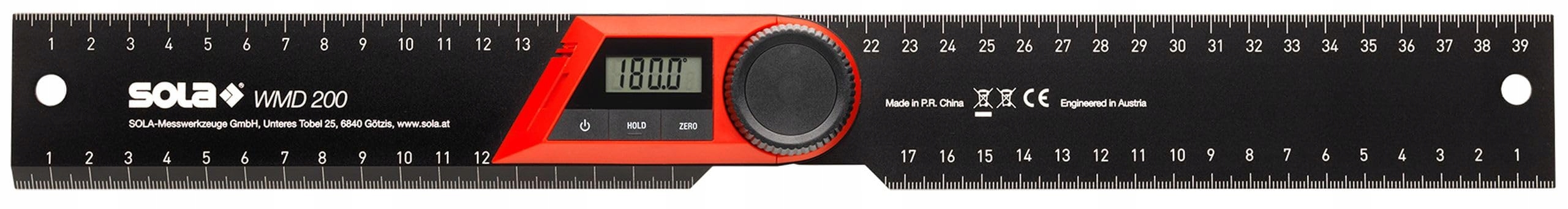 SOLA Cyfrowy Kątomierz 200mm LCD Do Drewna i Metalu — miniatura 8